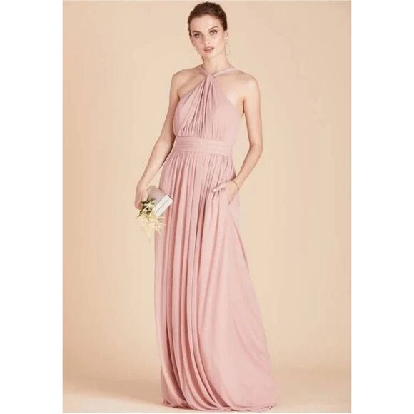 Birdy Grey Kiko Chiffon Dusty Rose Dress Size Small NWT - Picture 1 of 7